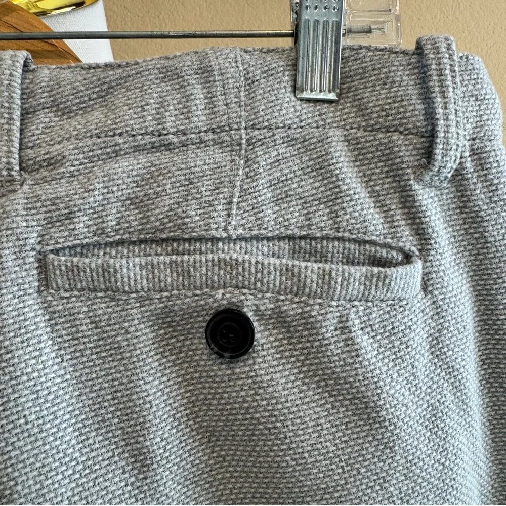 Carbon 2 Cobalt Pants Men 30x29 Gray Textured Cotton Tweed Trousers Slacks Chino